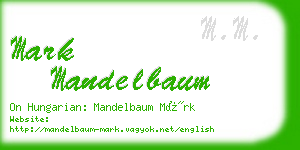 mark mandelbaum business card
